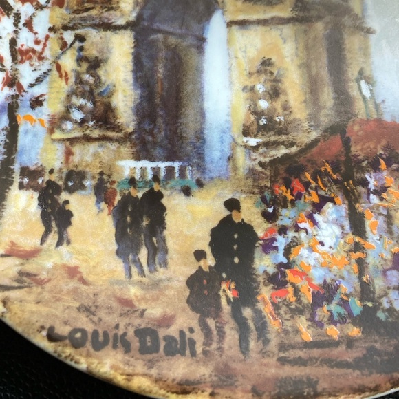 Porcelaine De Limoges France. L’Arc De Triomphe by Louis Dali Hand Painted 1977 - Picture 5 of 9